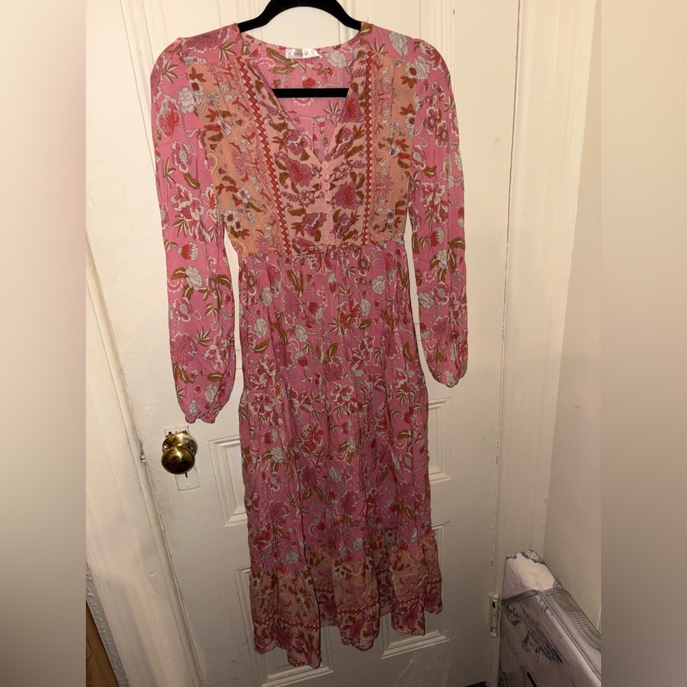 Pink Patterned Maxi dress